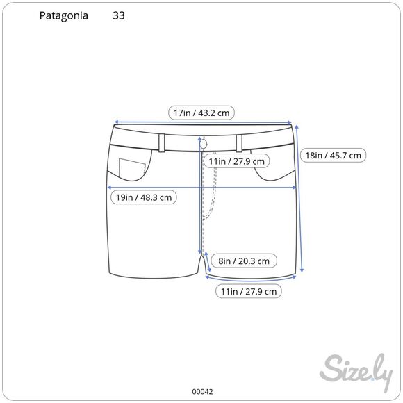 Patagonia Mens Shorts Brown Organic Cotton Chino Flat Front Pockets Outdoor 33 - Picture 7 of 7